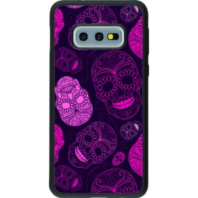 Samsung Galaxy S10e Case Hülle - Silikon schwarz Halloween 2023 pink skulls