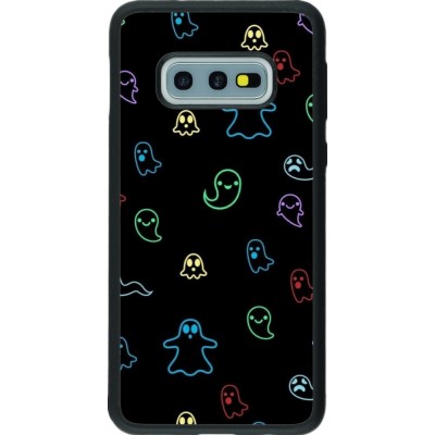 Samsung Galaxy S10e Case Hülle - Silikon schwarz Halloween 2024 colorful ghosts