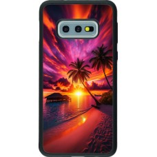 Samsung Galaxy S10e Case Hülle - Silikon schwarz Malediven Abenddämmerung Glückseligkeit