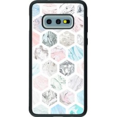 Coque Samsung Galaxy S10e - Silicone rigide noir Marble Everything