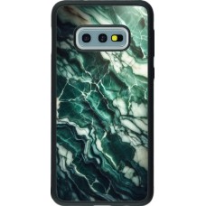 Samsung Galaxy S10e Case Hülle - Silikon schwarz Majestätischer grüner Marmor