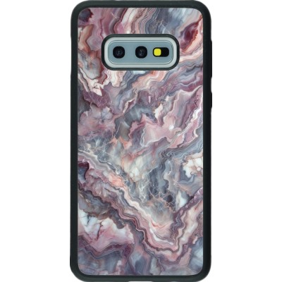 Samsung Galaxy S10e Case Hülle - Silikon schwarz Violetter silberner Marmor