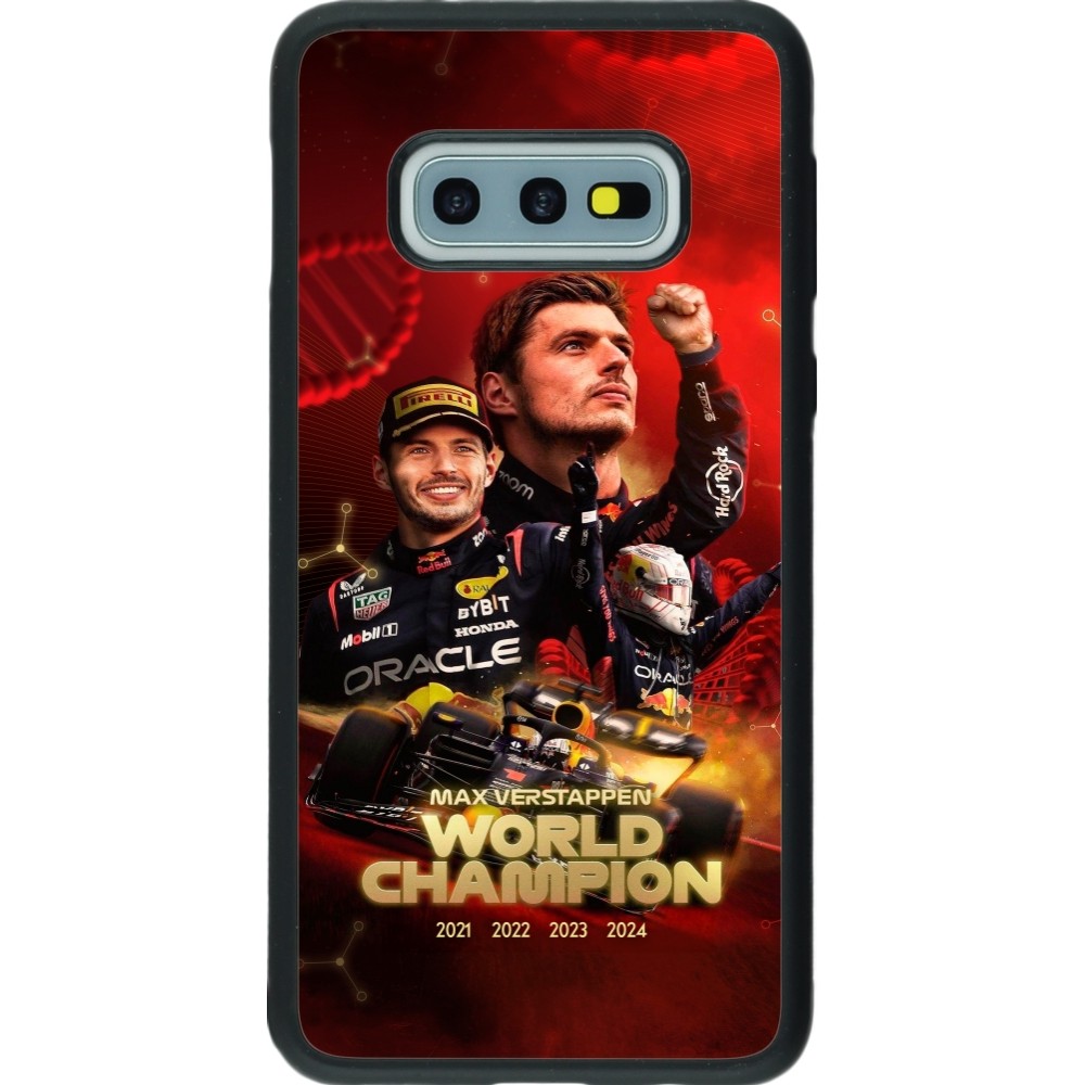 Coque Samsung Galaxy S10e - Silicone rigide noir Max Verstappen Champion 2023