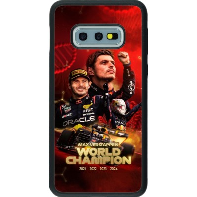 Coque Samsung Galaxy S10e - Silicone rigide noir Max Verstappen Champion 2023