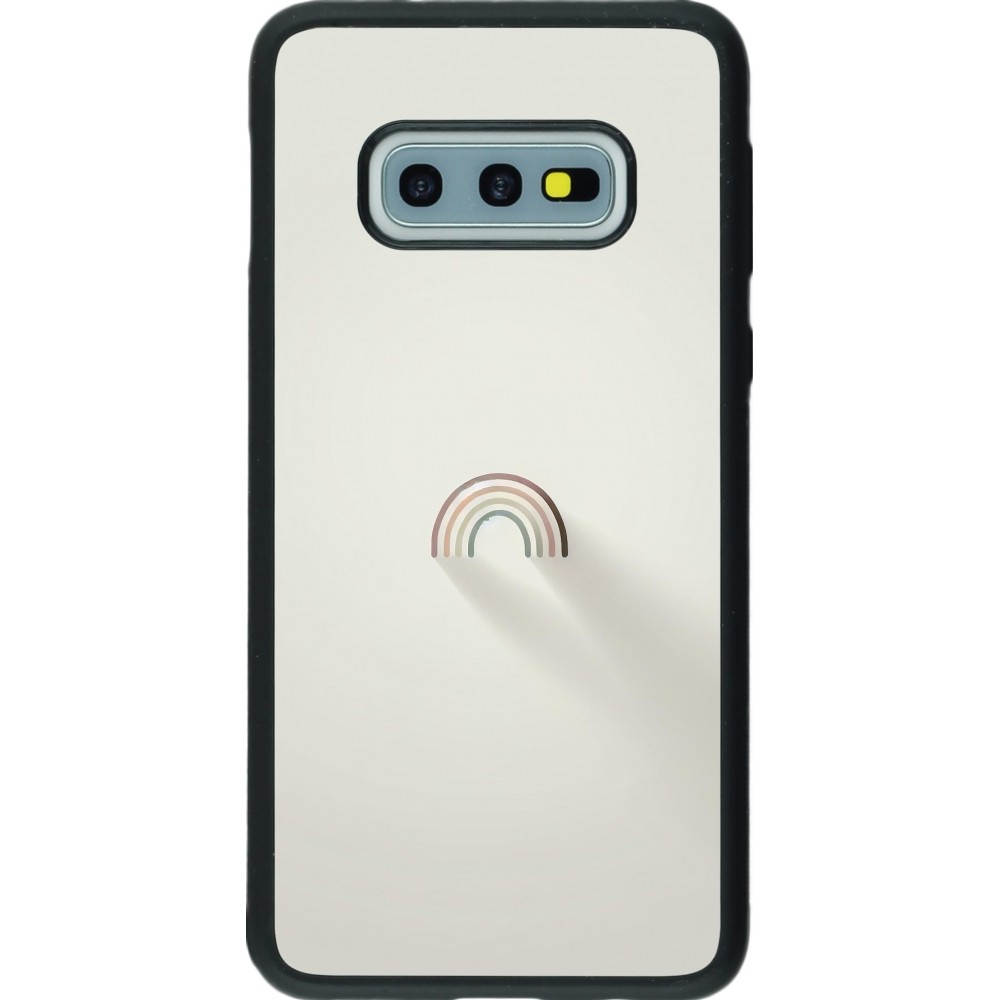 Coque Samsung Galaxy S10e - Silicone rigide noir Mini Rainbow Minimal