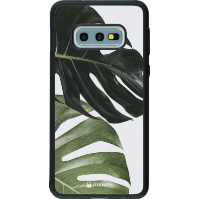 Hülle Samsung Galaxy S10e - Silikon schwarz Monstera Plant