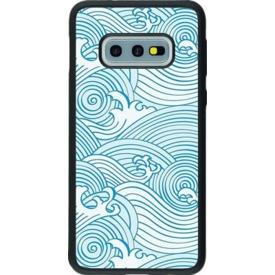 Hülle Samsung Galaxy S10e - Silikon schwarz Ocean Waves