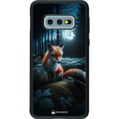 Samsung Galaxy S10e Case Hülle - Silikon schwarz Fuchs Mond Wald