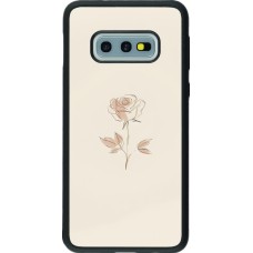 Coque Samsung Galaxy S10e - Silicone rigide noir Sable Rose Minimaliste