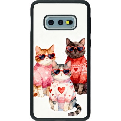 Samsung Galaxy S10e Case Hülle - Silikon schwarz Saint Valentines Day 26 Cat Love