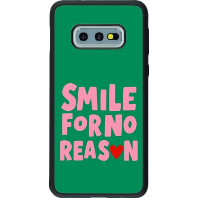 Coque Samsung Galaxy S10e - Silicone rigide noir Smile for no reason 2026