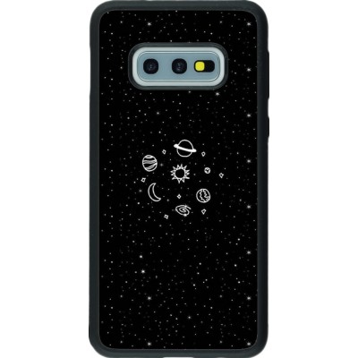 Hülle Samsung Galaxy S10e - Silikon schwarz Space Doodle