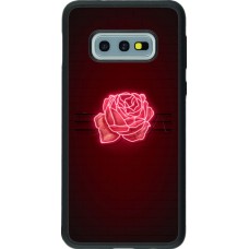 Coque Samsung Galaxy S10e - Silicone rigide noir Spring 23 neon rose