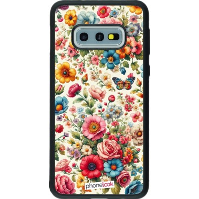 Coque Samsung Galaxy S10e - Silicone rigide noir Spring 25 printemps fleuri