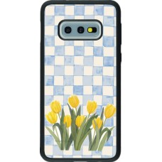 Coque Samsung Galaxy S10e - Silicone rigide noir Blue vichy tulips Spring 2026