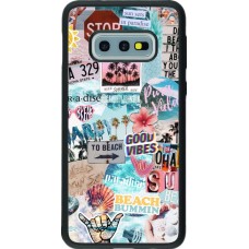 Coque Samsung Galaxy S10e - Silicone rigide noir Summer 20 collage