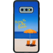 Coque Samsung Galaxy S10e - Silicone rigide noir Summer 2025 Bring me to the beach