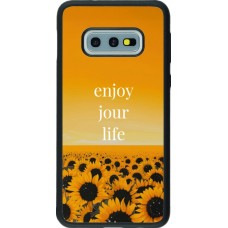 Coque Samsung Galaxy S10e - Silicone rigide noir Summer 2025 Enjoy your life