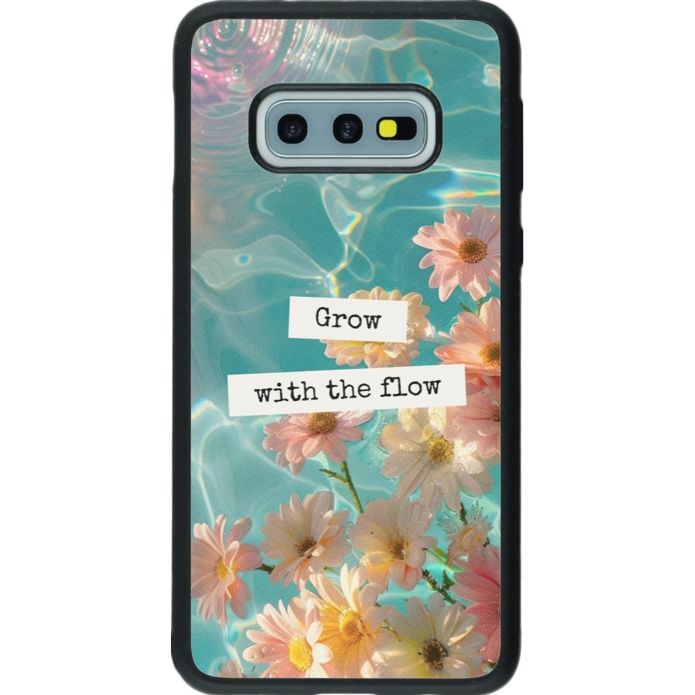 Samsung Galaxy S10e Case Hülle - Silikon schwarz Summer 2025 Grow with the flow
