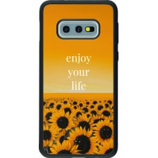 Coque Samsung Galaxy S10e - Silicone rigide noir Summer 2026 Enjoy your life