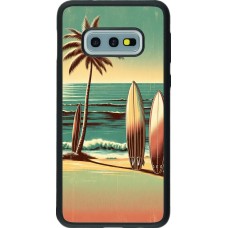 Coque Samsung Galaxy S10e - Silicone rigide noir Surf Paradise