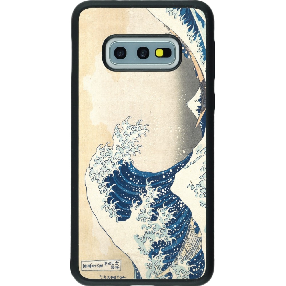 Samsung Galaxy S10e Case Hülle - Silikon schwarz Kunstbild - Die große Welle vor Kanagawa - Hokusai