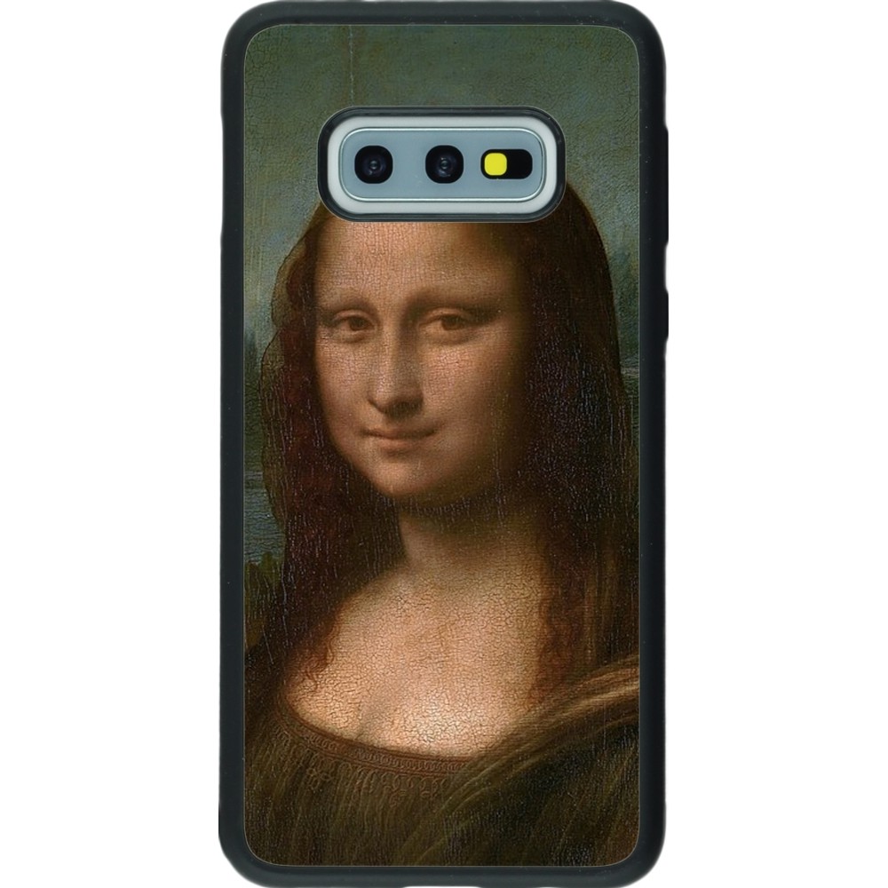Coque Samsung Galaxy S10e - Silicone rigide noir Tableau art - La Joconde - Léonard de Vinci