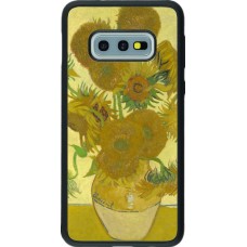 Coque Samsung Galaxy S10e - Silicone rigide noir Tableau art - Les Tournesols - Van Gogh