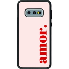 Coque Samsung Galaxy S10e - Silicone rigide noir Valentine 2024 amor