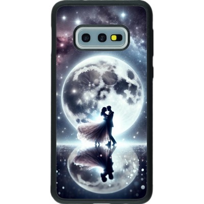 Coque Samsung Galaxy S10e - Silicone rigide noir Valentine 2024 Love under the moon