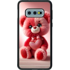 Samsung Galaxy S10e Case Hülle - Silikon schwarz Valentin 2024 Rosaroter Teddybär