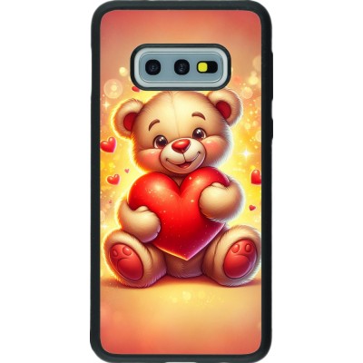 Coque Samsung Galaxy S10e - Silicone rigide noir Valentine 2024 Teddy love