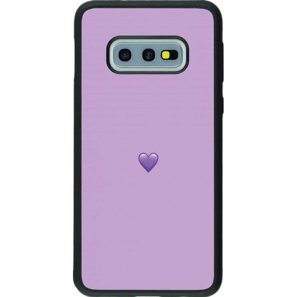 Samsung Galaxy S10e Case Hülle - Silikon schwarz Valentine 2023 purpule single heart