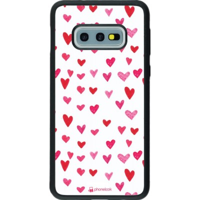 Hülle Samsung Galaxy S10e - Silikon schwarz Valentine 2022 Many pink hearts