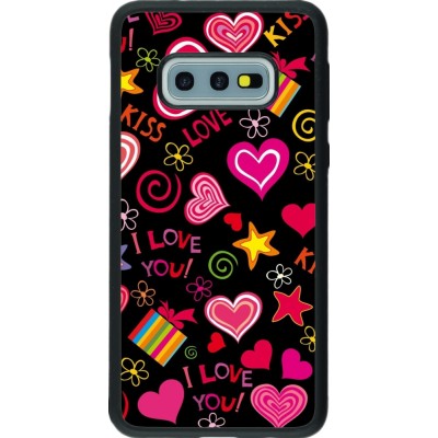 Samsung Galaxy S10e Case Hülle - Silikon schwarz Valentine 2023 love symbols