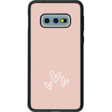 Samsung Galaxy S10e Case Hülle - Silikon schwarz Valentine 2023 three minimalist hearts