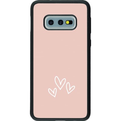 Samsung Galaxy S10e Case Hülle - Silikon schwarz Valentine 2023 three minimalist hearts