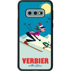 Coque Samsung Galaxy S10e - Silicone rigide noir Verbier Ski Downhill
