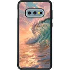Coque Samsung Galaxy S10e - Silicone rigide noir Wave Sunset