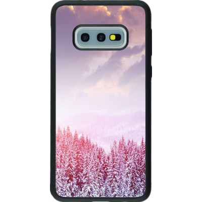 Samsung Galaxy S10e Case Hülle - Silikon schwarz Winter 22 Pink Forest