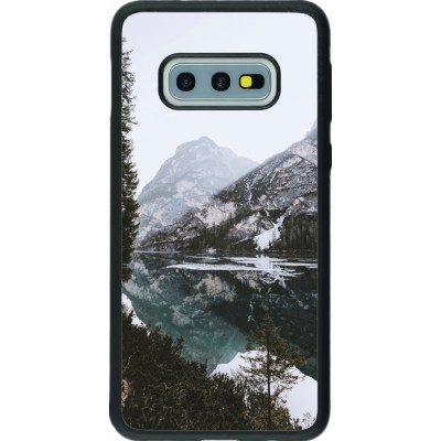 Samsung Galaxy S10e Case Hülle - Silikon schwarz Winter 22 snowy mountain and lake