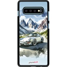Samsung Galaxy S10+ Case Hülle - Porsche 911 Berg Aquarell