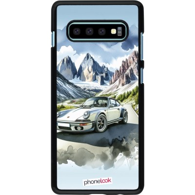 Coque Samsung Galaxy S10+ - Porsche 911 Mountain Watercolor