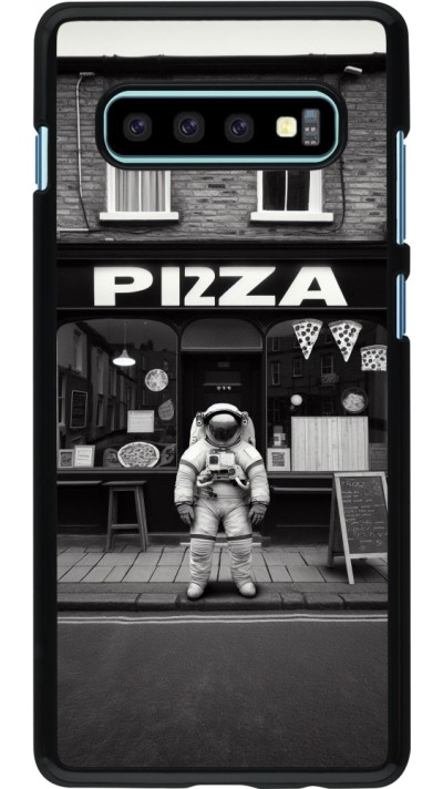 Coque Samsung Galaxy S10+ - Astronaute devant une Pizzeria