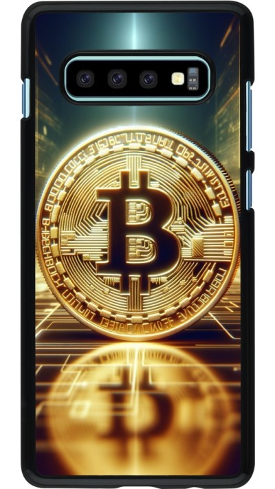 Samsung Galaxy S10+ Case Hülle - Bitcoin Stehen