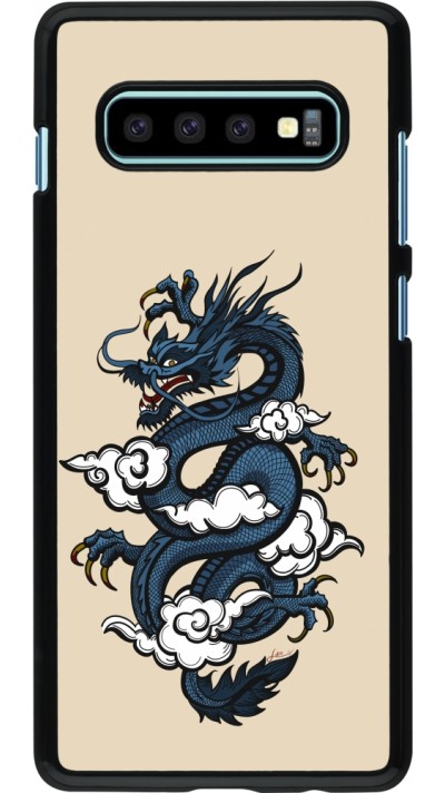 Samsung Galaxy S10+ Case Hülle - Blue Dragon Tattoo
