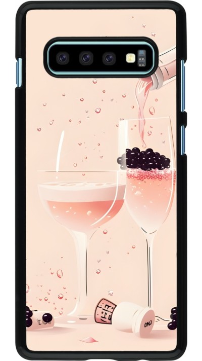 Samsung Galaxy S10+ Case Hülle - Champagne Pouring Pink