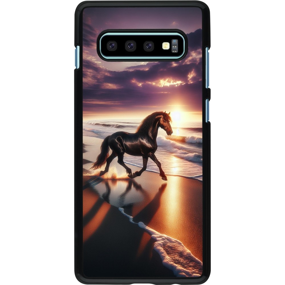 Samsung Galaxy S10+ Case Hülle - Pferd majestätisch Strand