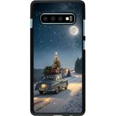 Samsung Galaxy S10+ Case Hülle - Christmas 25 Car with Tree Xmas