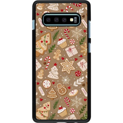 Coque Samsung Galaxy S10+ - Christmas 25 Pattern Ginger Cookie